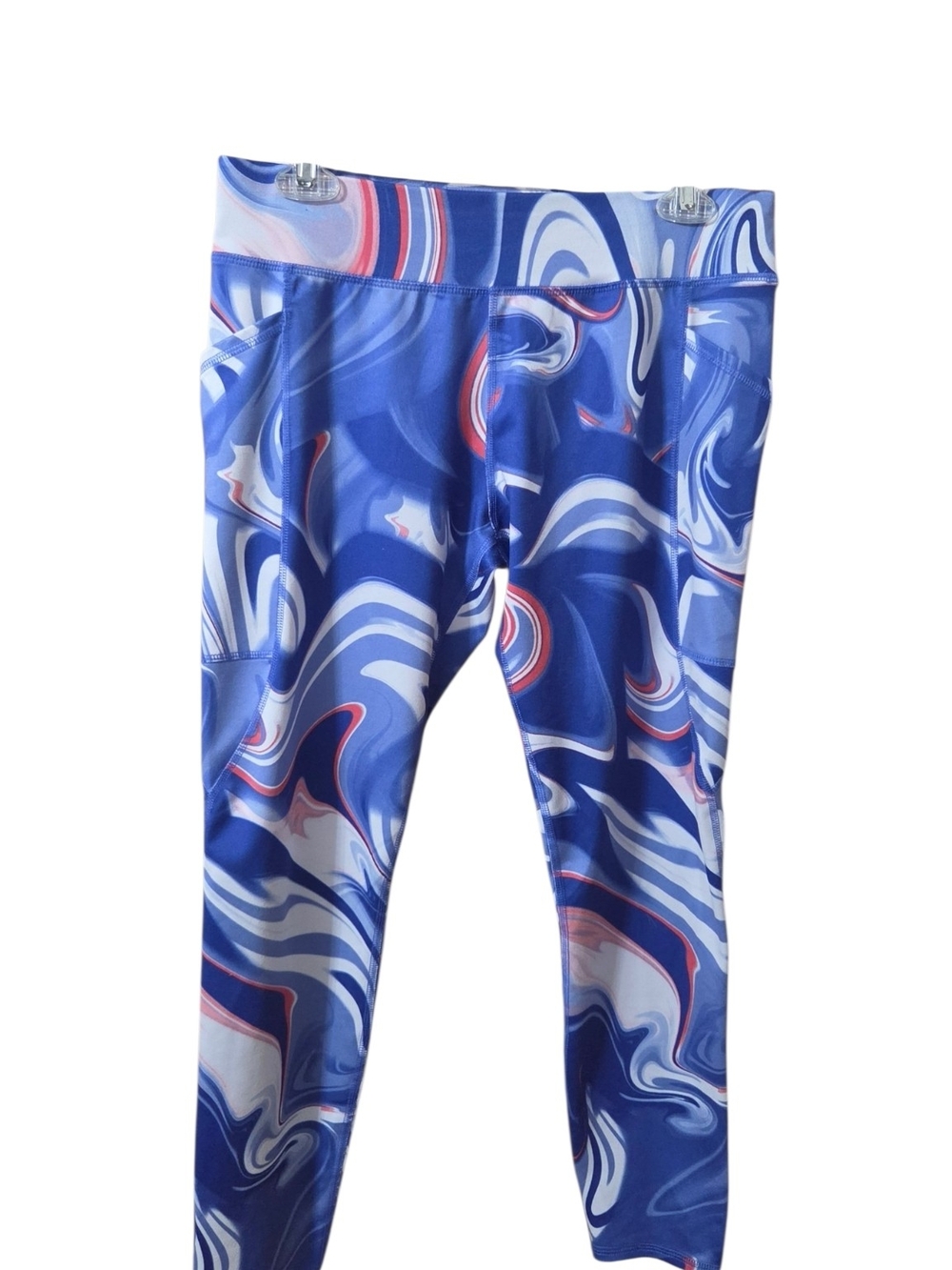 Athletic Works Blue Swirl Kids Leggings Size XL 14-16 Plus